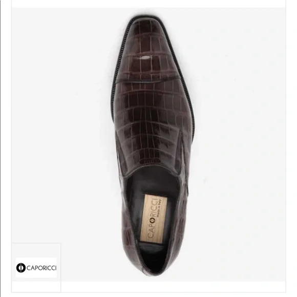 CAPORICCI 943 alligator loafer color T-Moro display picture 2